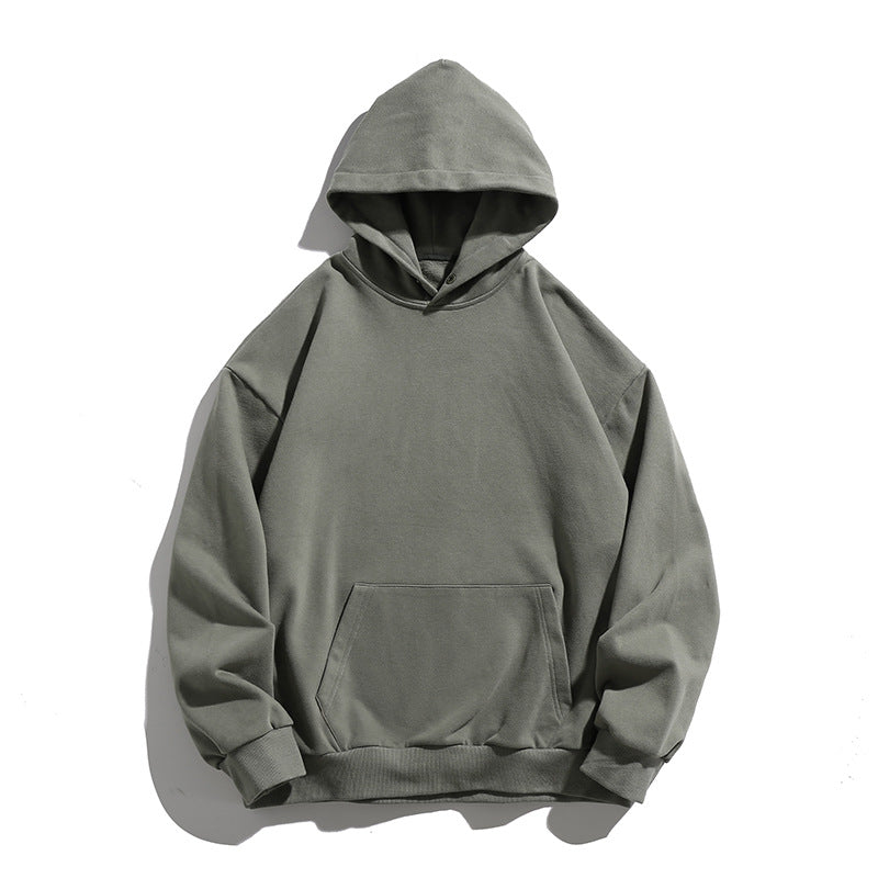 Unisex Relaxed-Fit Blend Hoodie with Pre-Washed Look and Kangaroo Pocket Hudson & Parker