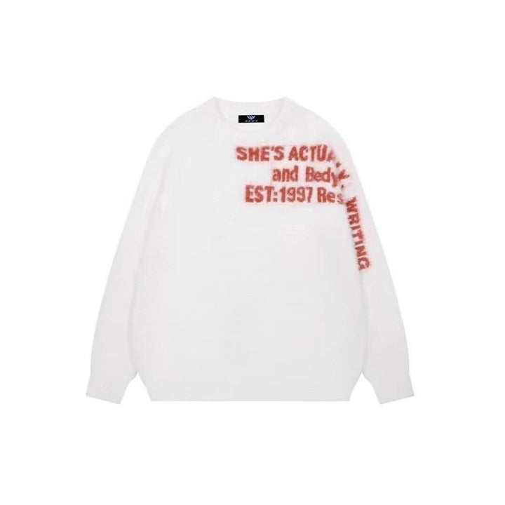 Women Casual Oversized Sweater with Graphic Print Hudson & Parker