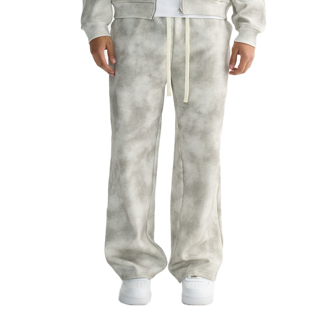 Men's loose-fitting sweatpants with cloud pattern and elastic waistband Hudson & Parker