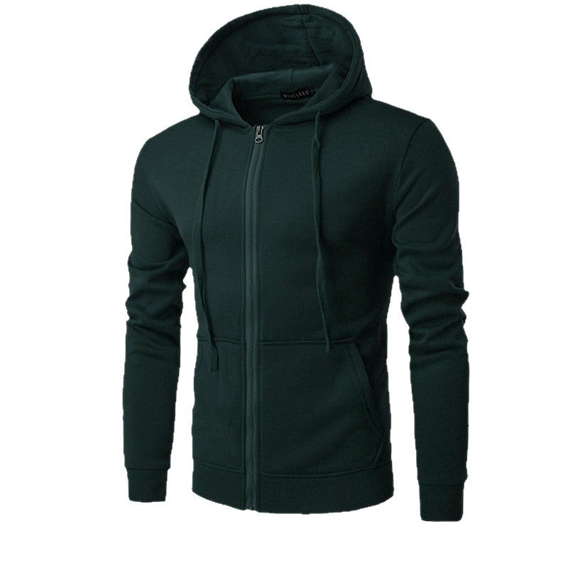 Men's slim-fit zip hoodie jacket with soft fleece lining and kangaroo pockets Hudson & Parker