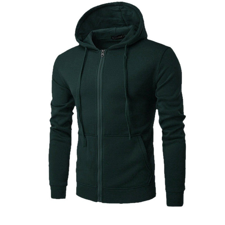 Men's slim-fit zip hoodie jacket with soft fleece lining and kangaroo pockets Hudson & Parker