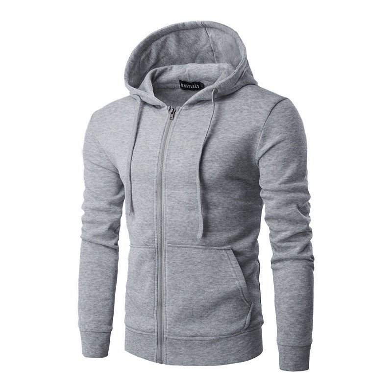 Men's slim-fit zip hoodie jacket with soft fleece lining and kangaroo pockets Hudson & Parker