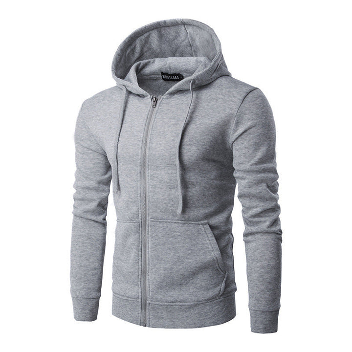 Men's slim-fit zip hoodie jacket with soft fleece lining and kangaroo pockets Hudson & Parker