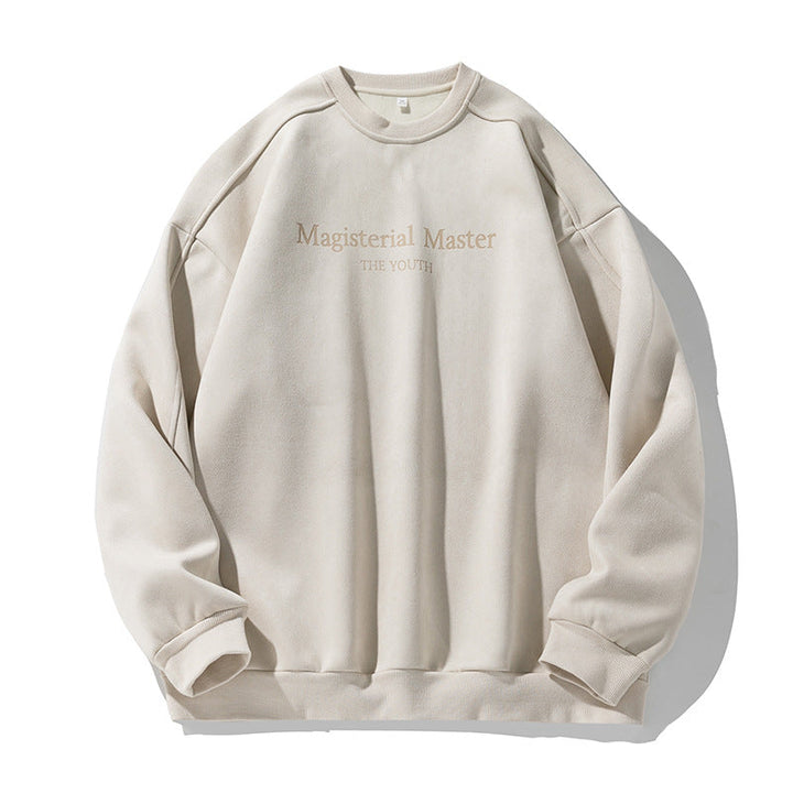 Unisex Oversize Sweatshirt with velvety fleece look and tonal front print Hudson & Parker