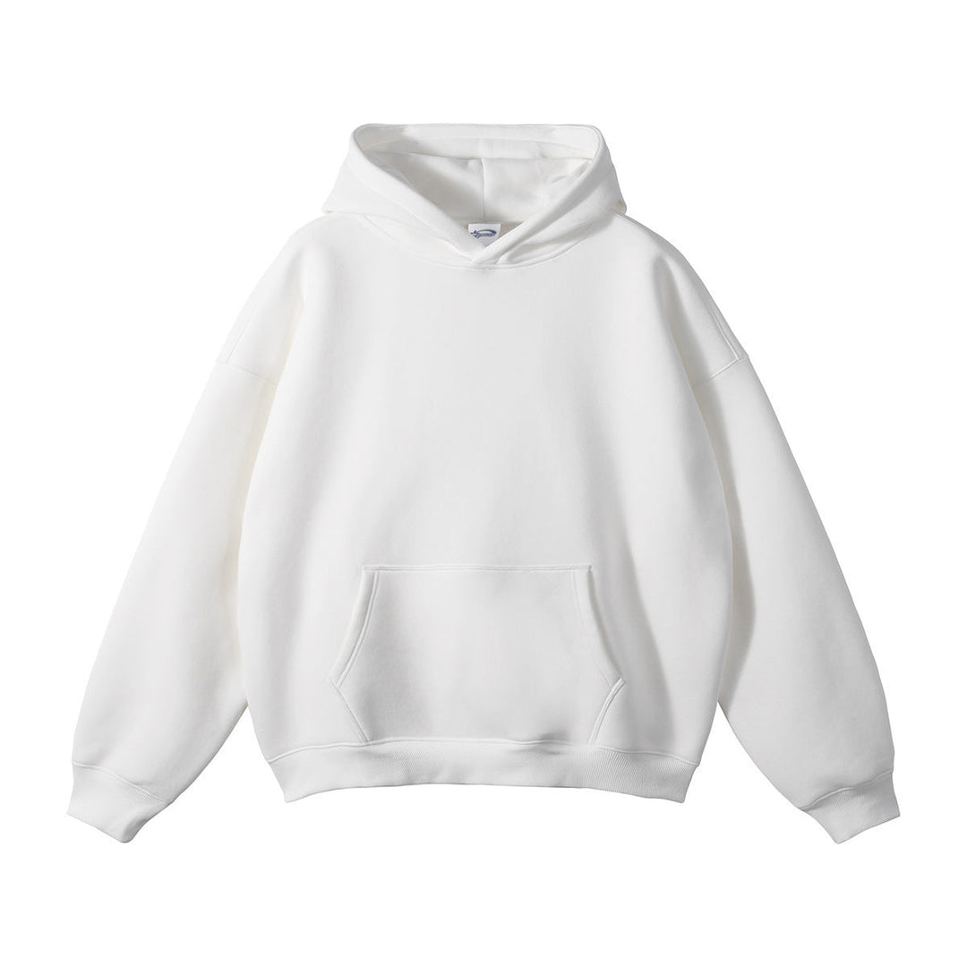 Unisex wide-cut hoodie with dropped shoulders, kangaroo pocket, and ribbed cuffs Hudson & Parker