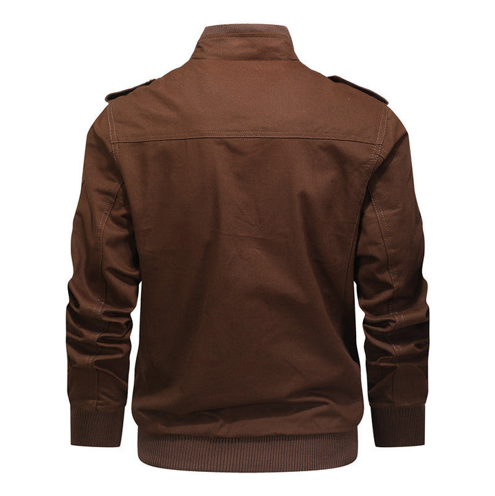 Men's Utility Field Jacket with Stand-Up Collar and Multiple Pockets Hudson & Parker