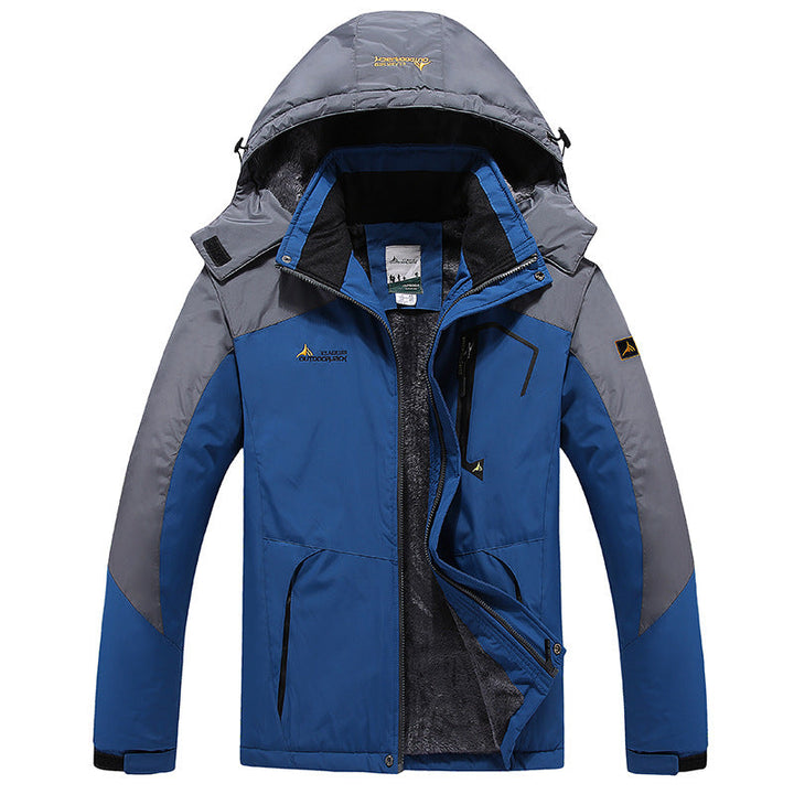 Men's Modular Thermal Outdoor Jacket with Teddy Fleece and Removable Hood Hudson & Parker