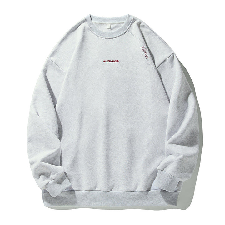Unisex Oversize Round Neck Sweatshirt made of blend with fine chest embroidery Hudson & Parker