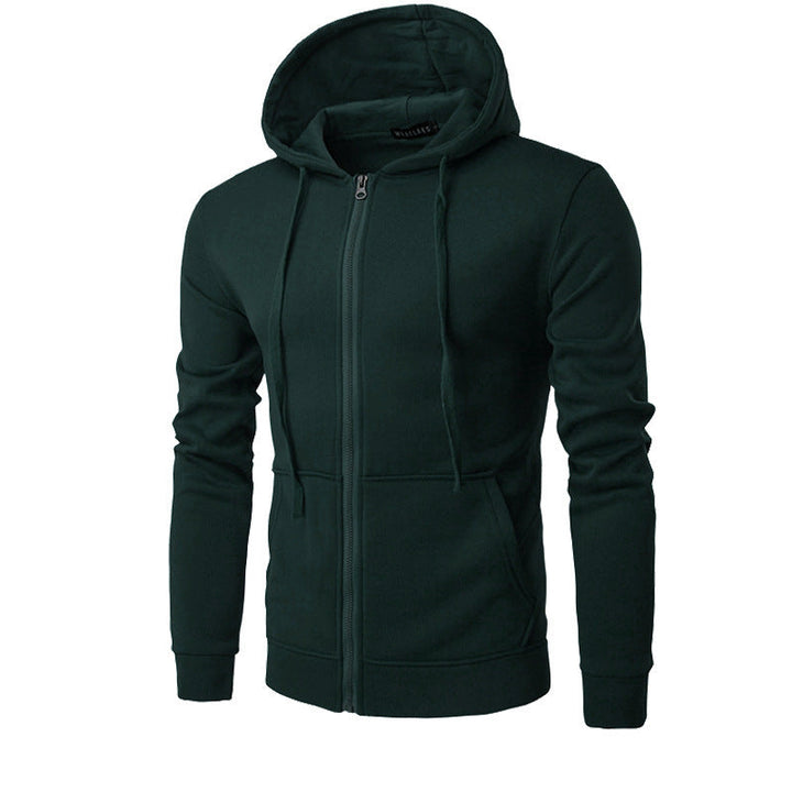 Men's slim-fit zip hoodie jacket with soft fleece lining and kangaroo pockets Hudson & Parker