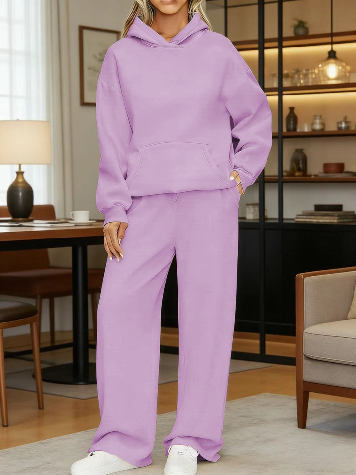 Women's cozy oversized hoodie and wide jogger pants set Hudson & Parker