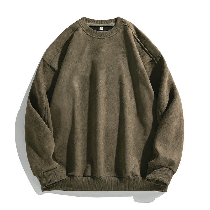Unisex Purist Oversized Crew Neck Sweatshirt with Drop Shoulder and Brushed Inner Lining Hudson & Parker