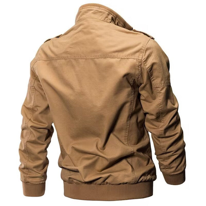 Men's field jacket in military style with stand-up collar, zipper, and ribbed cuffs Hudson & Parker