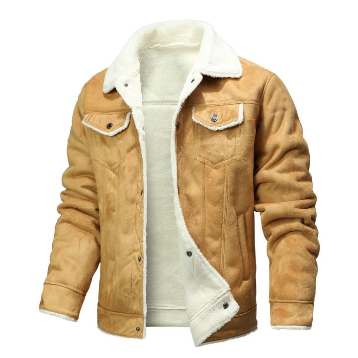 Men's suede imitation trucker jacket with Sherpa lining Hudson & Parker