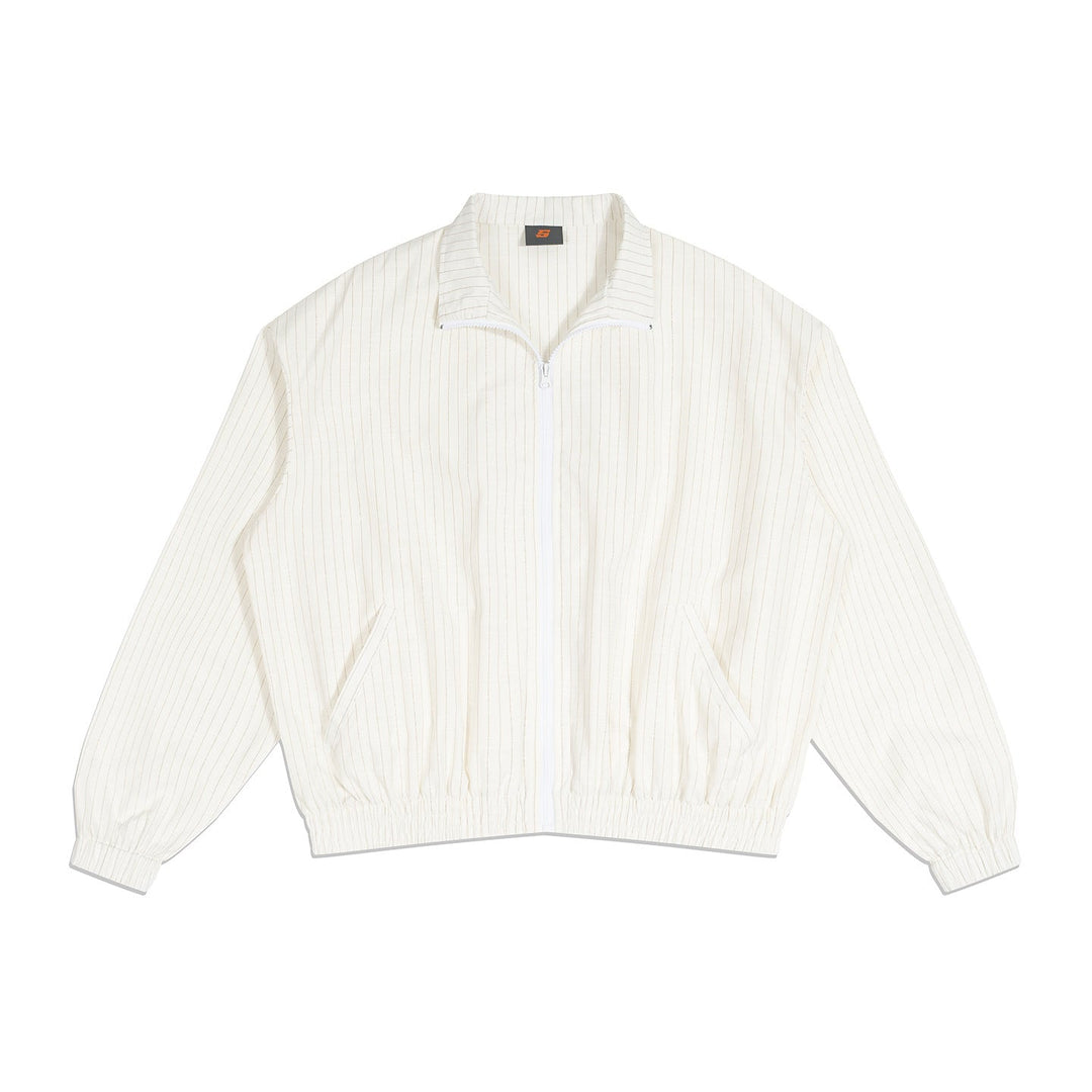 Unisex Oversized Zip Jacket made of ribbed blend with stand-up collar and elastic hem Hudson & Parker