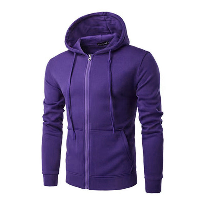 Men's slim-fit zip hoodie jacket with soft fleece lining and kangaroo pockets Hudson & Parker