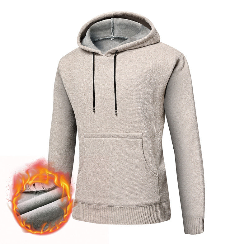 Men's Hooded Sweatshirt with Thermal Lining and Kangaroo Pocket Hudson & Parker