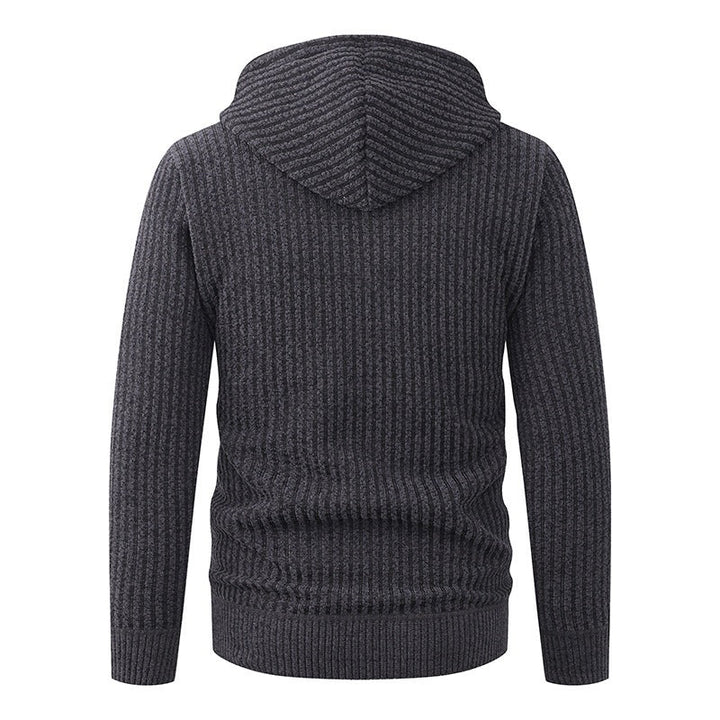 Men's Hoodie Cardigan with Teddy Lining and Full Zip Hudson & Parker