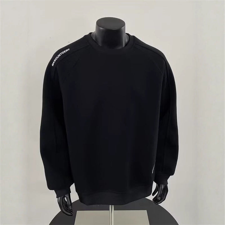 Men's Stylish Sweatshirt with Shoulder Patch Design Hudson & Parker