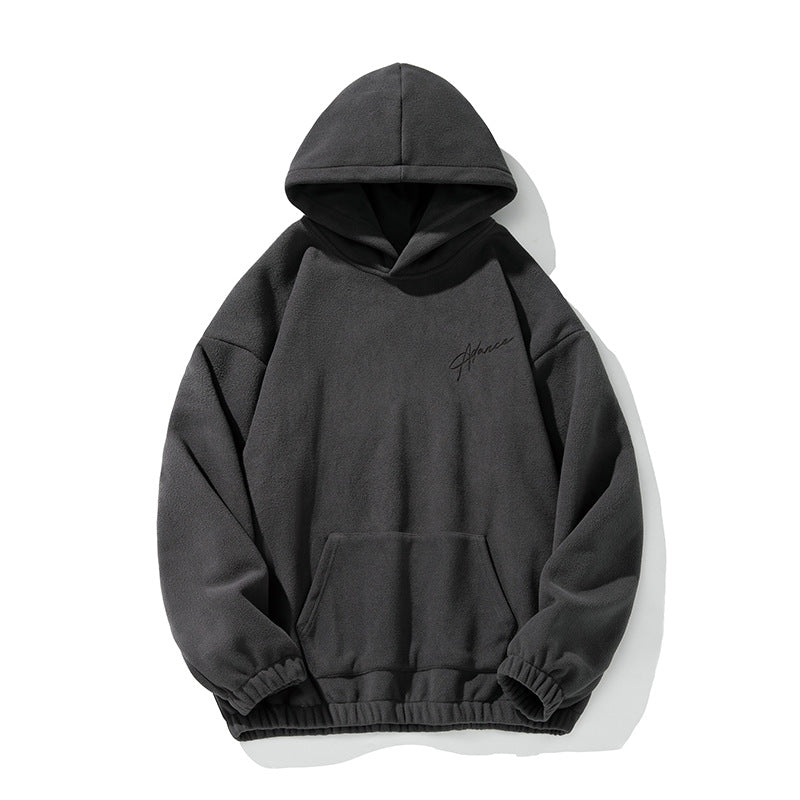 Unisex Heavy Fleece Hoodie in Relaxed Boxy Cut with Kangaroo Pocket Hudson & Parker