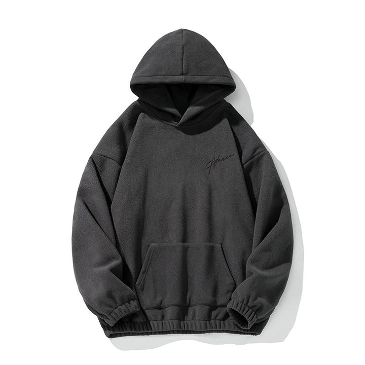 Unisex Heavy Fleece Hoodie in Relaxed Boxy Cut with Kangaroo Pocket Hudson & Parker