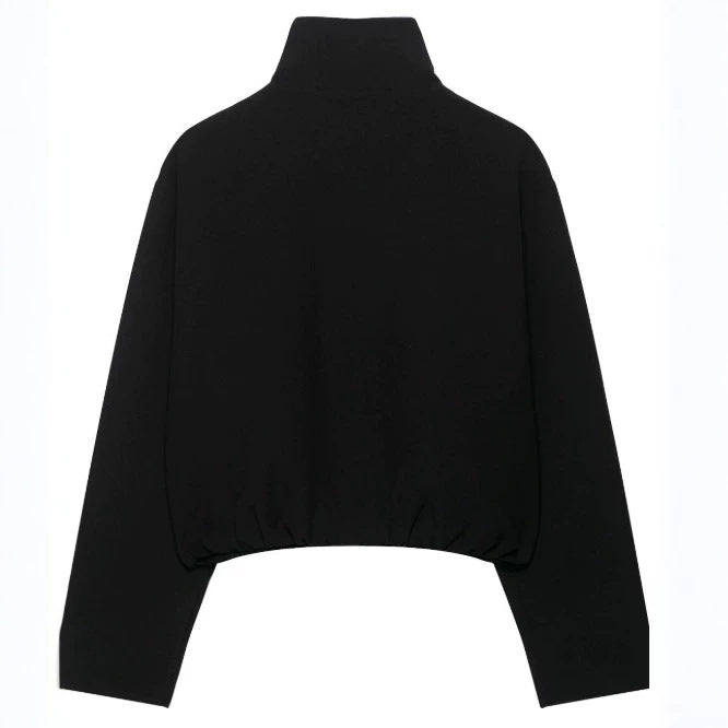 Women’s short-cut boxy blouson with high stand-up collar and dropped shoulders Hudson & Parker