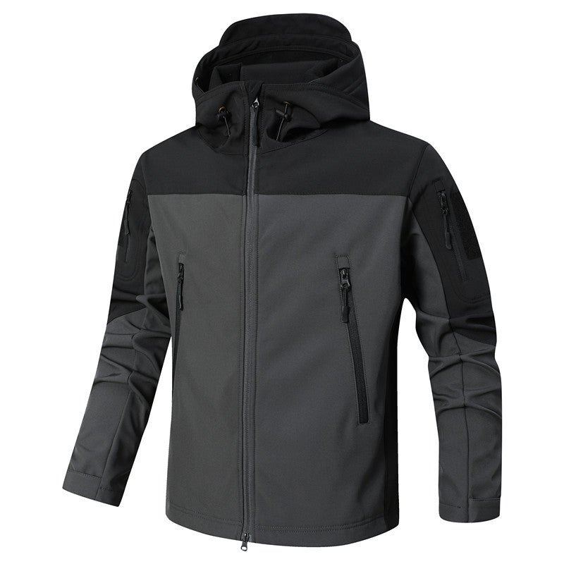 Men's windproof softshell jacket with hood and water-repellent membrane Hudson & Parker