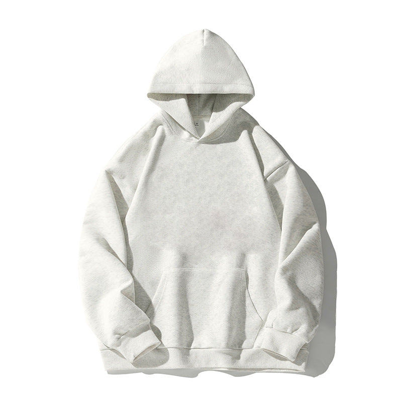 Unisex Boxy Hoodie with minimalist seam design, kangaroo pocket and extended back Hudson & Parker