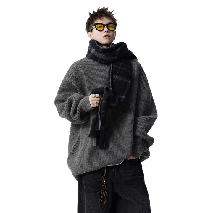 Women's Urban Oversized Sweater with Stand-up Collar Hudson & Parker