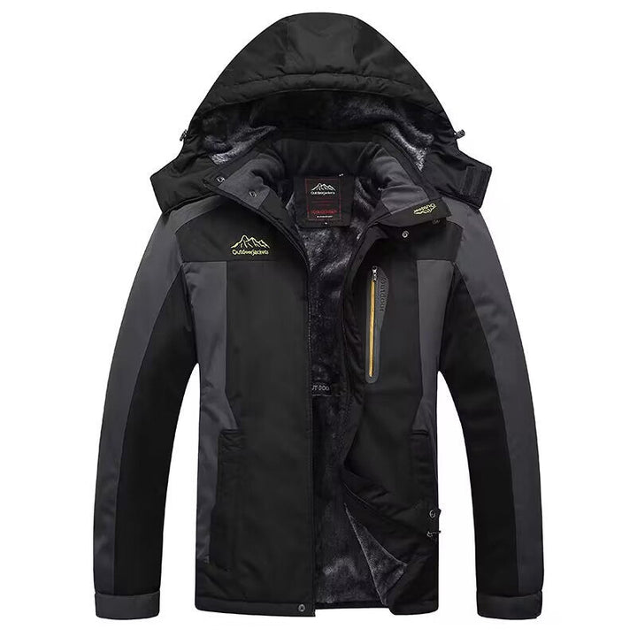Men's thermally insulated outdoor functional jacket with teddy fleece lining Hudson & Parker