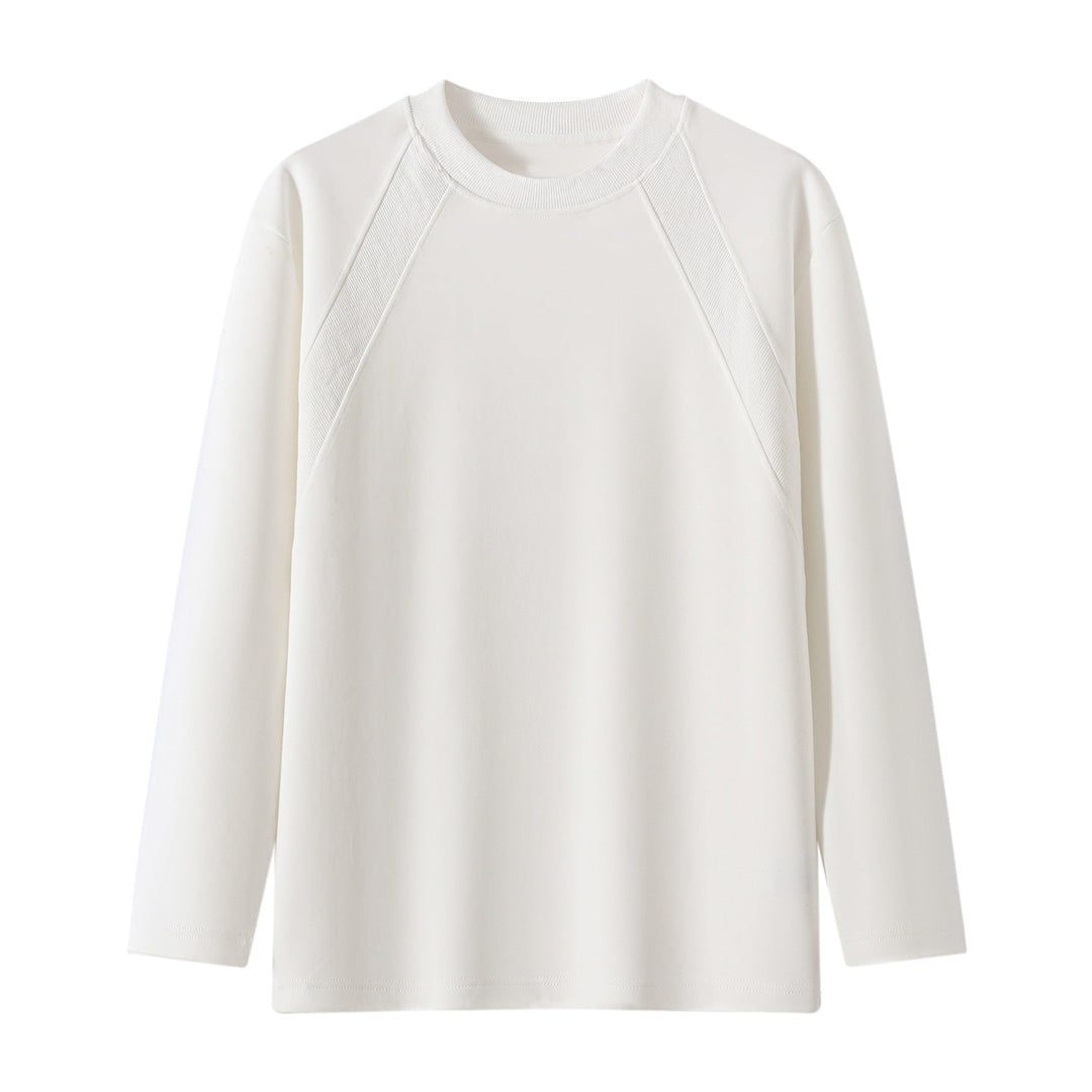 Unisex Oversize Long Sleeve Sweatshirt with Raglan Seams and Ribbed Round Neck Hudson & Parker