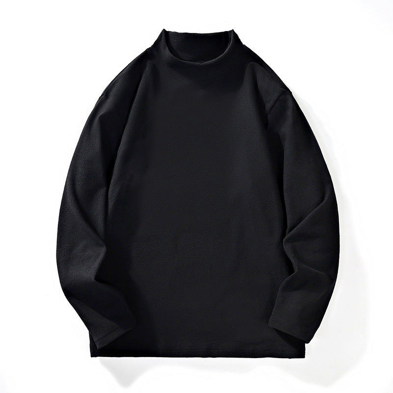 Men's Casual Oversized Mockneck Long Sleeve made of Fine Knit with Extended Cut Hudson & Parker