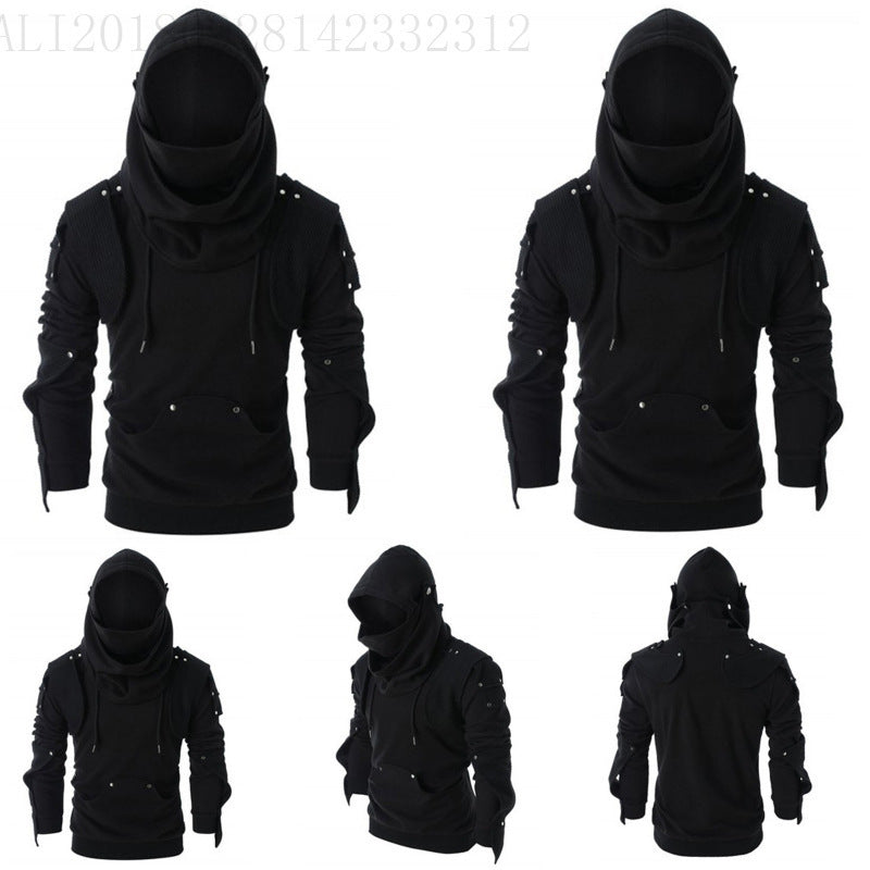 Men's Stylish Hoodie with Innovative Collar and Practical Pockets Hudson & Parker