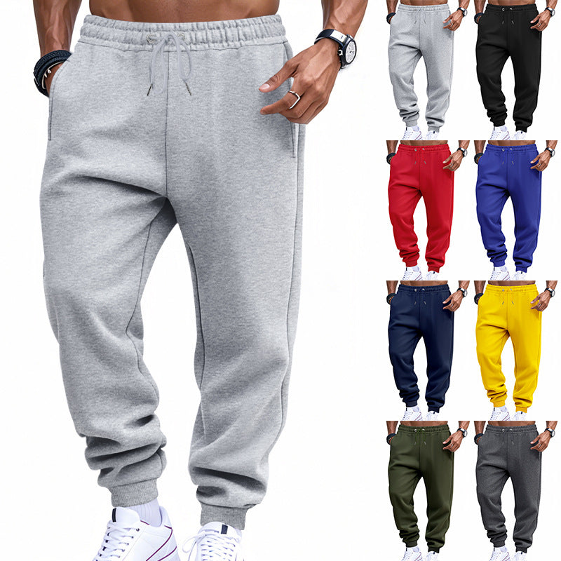 Men's sporty sweat jogging pants with elastic tunnel drawstring waist, ribbed cuffs, and deep side pockets Hudson & Parker