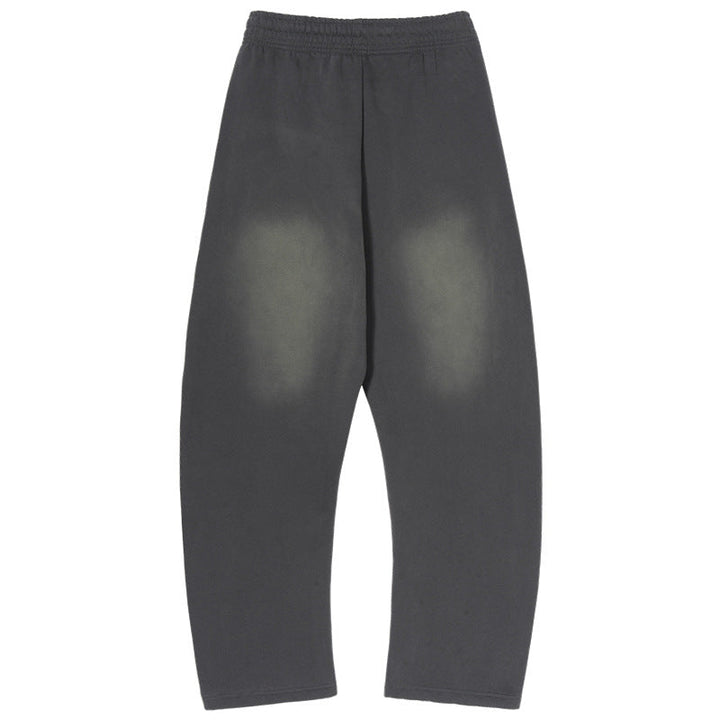 Men's wide sweatpants in harem cut with a deep crotch, extra long drawstrings, and vintage fade Hudson & Parker