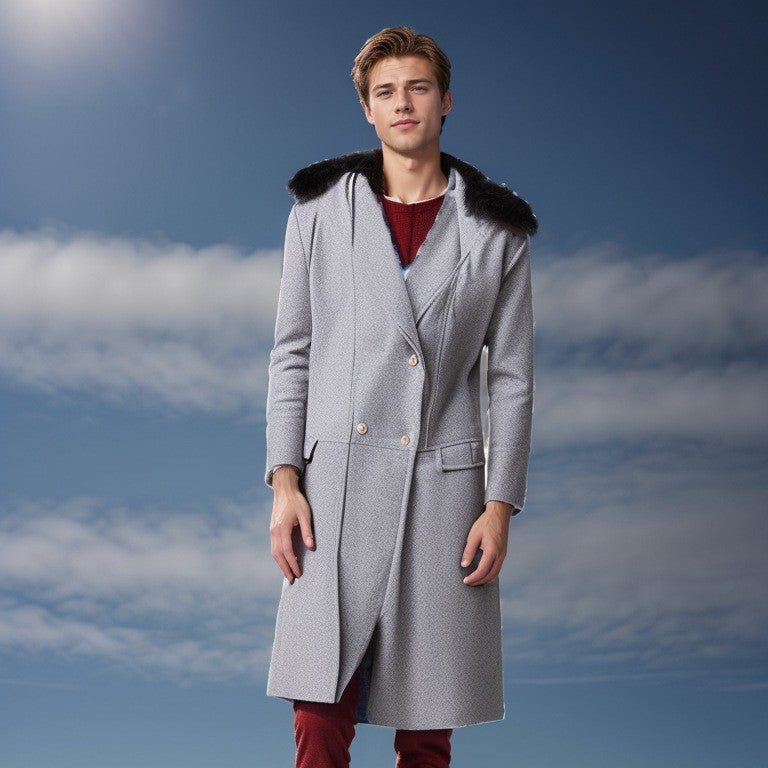 Men's Elegant Jacket with Faux Fur Collar Hudson & Parker