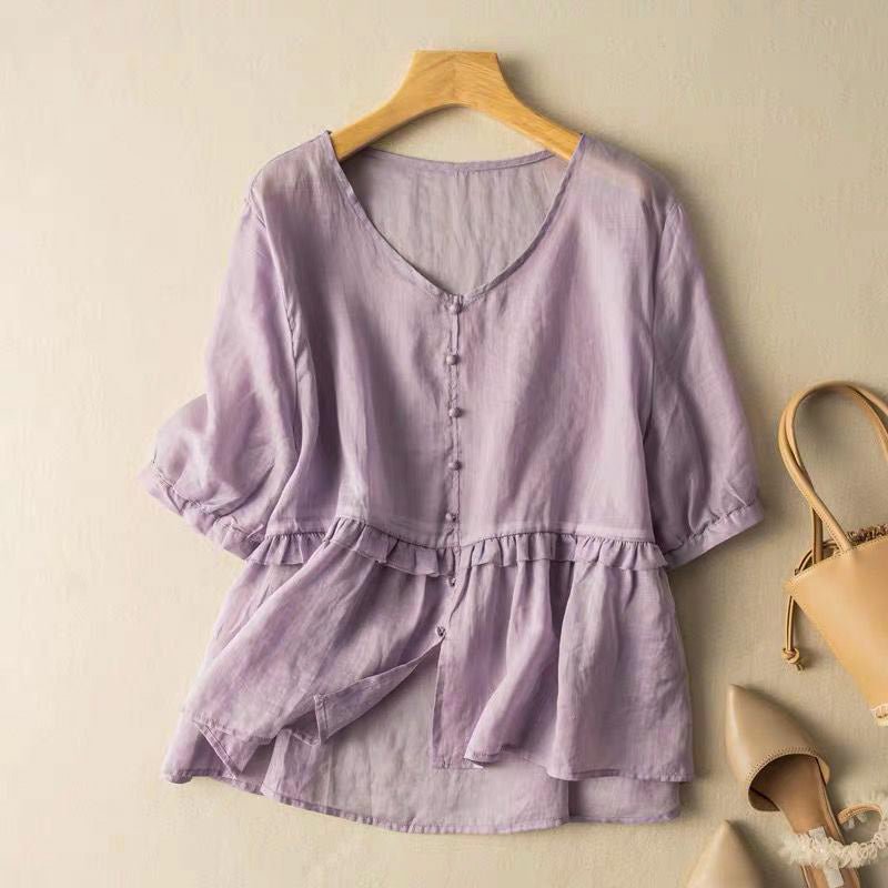 Natalie -Linen Blouse