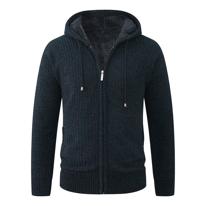 Men's Hoodie Cardigan with Teddy Lining and Full Zip Hudson & Parker