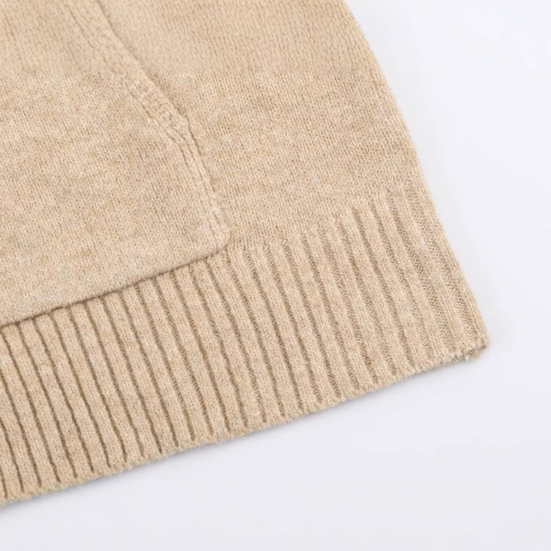 Women's Oversized Knit Hoodie Jacket with Zipper and Kangaroo Pockets Hudson & Parker