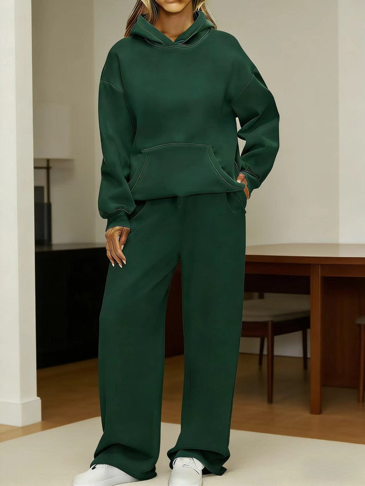 Women's cozy oversized hoodie and wide jogger pants set Hudson & Parker