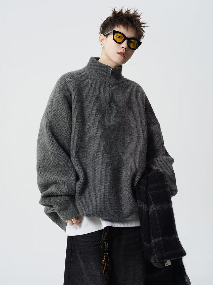 Women's Urban Oversized Sweater with Stand-up Collar Hudson & Parker