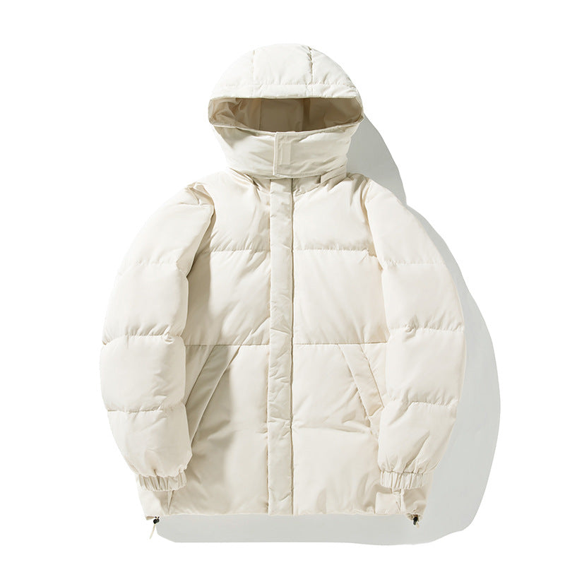 Unisex Down-Look Hooded Parka with High Chin Protection, Concealed Zipper and Drawstring Hudson & Parker