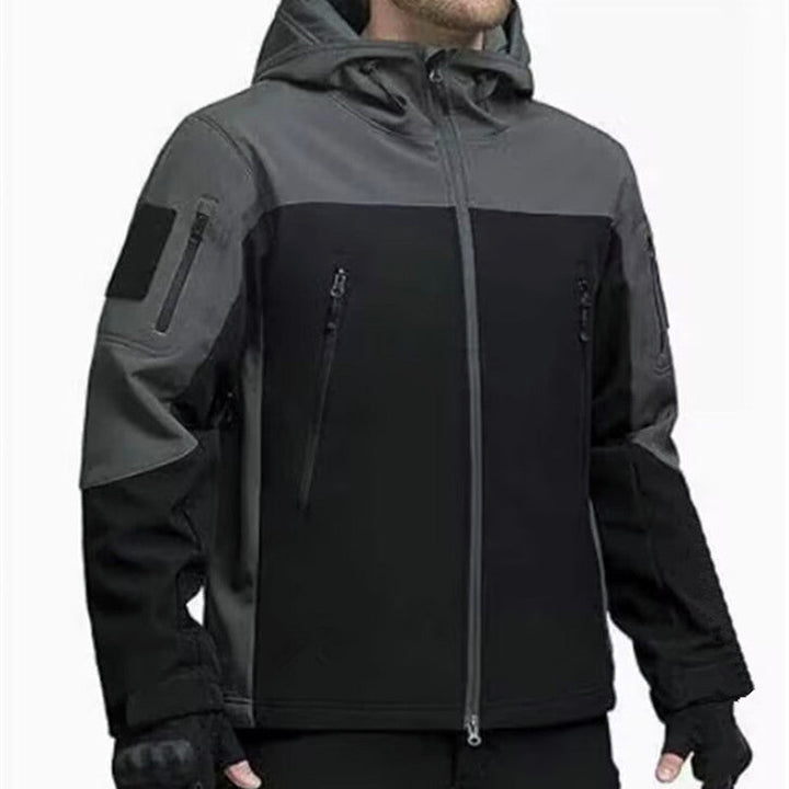 Men's windproof softshell jacket with hood and water-repellent membrane Hudson & Parker