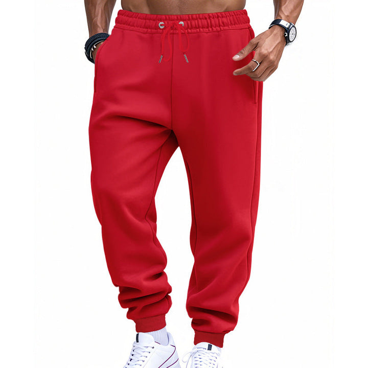 Men's sporty sweat jogging pants with elastic tunnel drawstring waist, ribbed cuffs, and deep side pockets Hudson & Parker