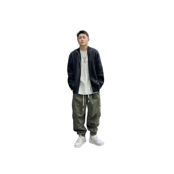 Men's Casual Windbreaker with High Collar Zip Hudson & Parker
