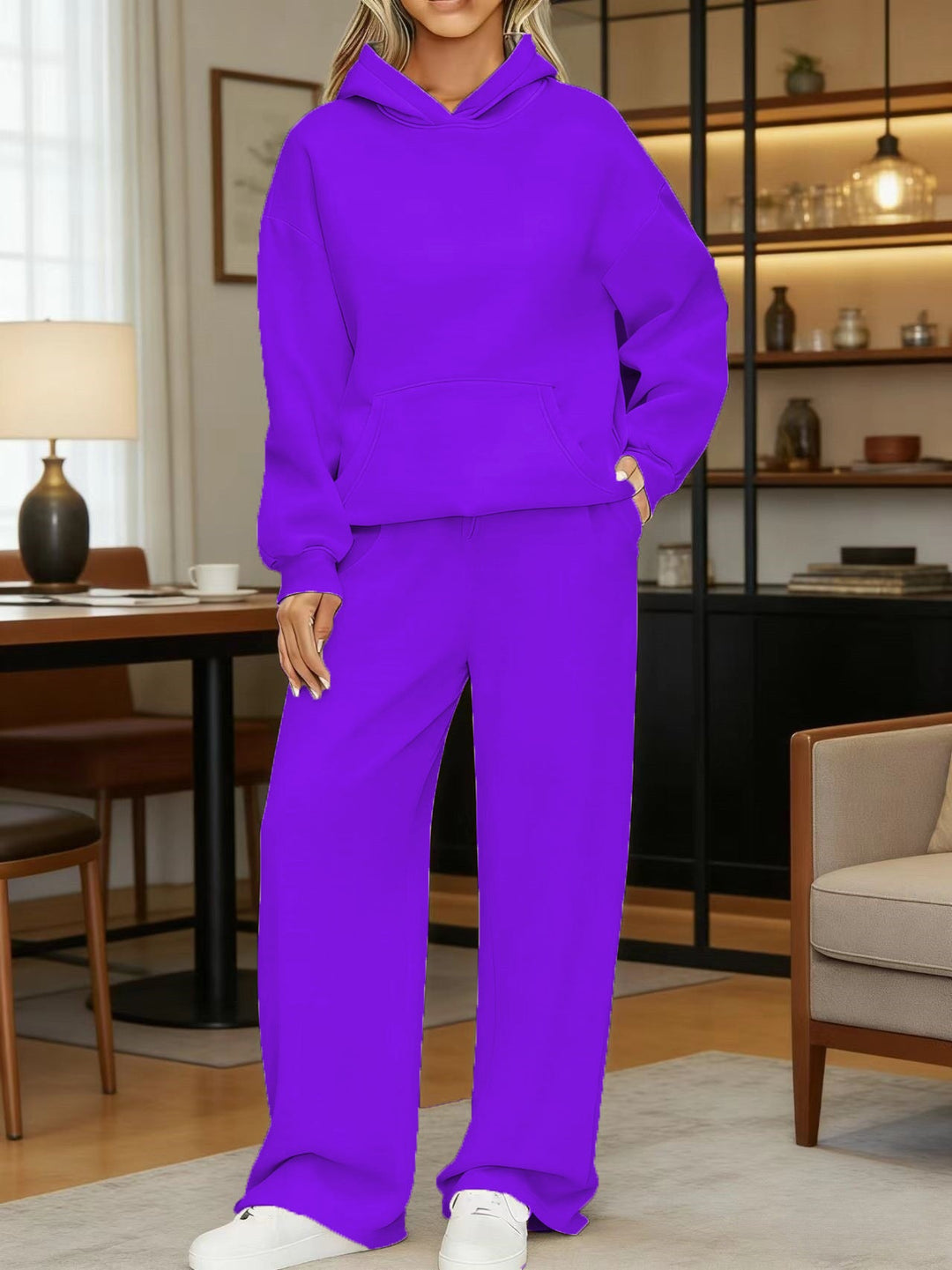 Women's cozy oversized hoodie and wide jogger pants set Hudson & Parker