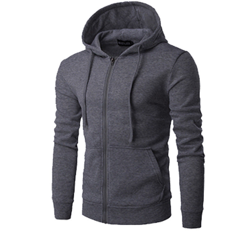 Men's slim-fit zip hoodie jacket with soft fleece lining and kangaroo pockets Hudson & Parker