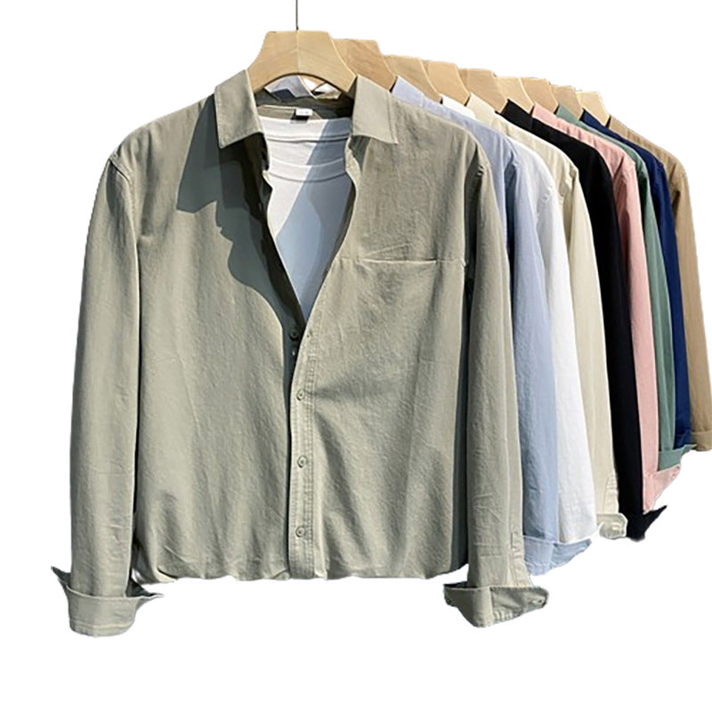 Men's Loose Overshirt with Chest Pocket and Light Texture Hudson & Parker