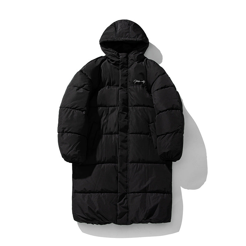 Unisex Oversize longer quilted coat with hood and padded thermal insulation Hudson & Parker