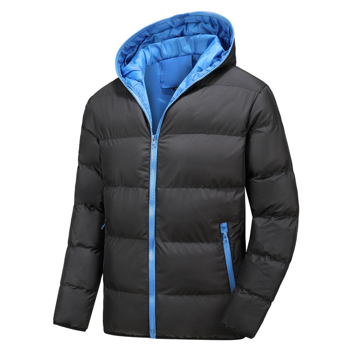 Men's Lightweight Puffer Jacket with Hood, Thermo Insulation and Windproof Outer Shell Hudson & Parker