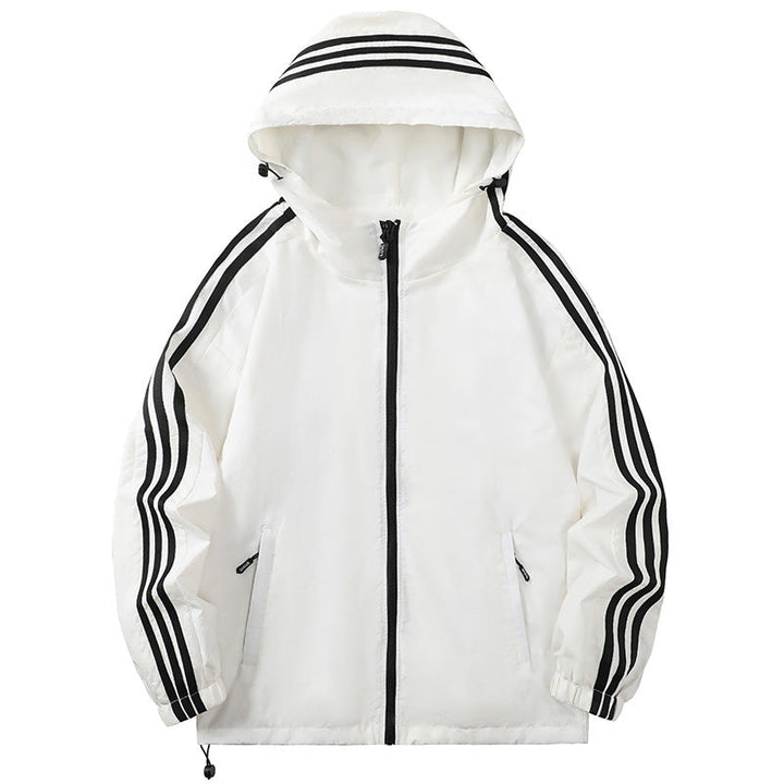 Men's sporty transitional jacket with hood and reflective accents Hudson & Parker
